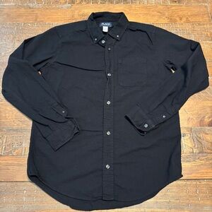 Place Sz 14 XL Black Casual Button Down Shirt Children’s Place